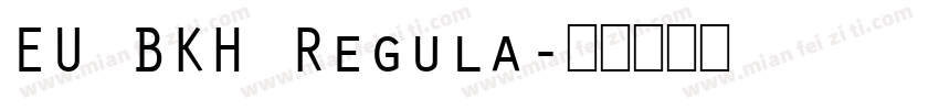 EU BKH Regula字体转换
